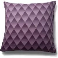 By Night Putetrekk 60x63 cm - 100% bomullsatin - Lilla 3D harlekinmønster