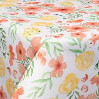 Borg Living Tekstil voksduk med akrylbelegg - 30 meter på rull - Big flower multi - 140 cm bred tekstilduk