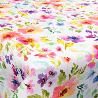 Borg Living Tekstil voksduk med akrylbelegg - Flower multi - 140 cm bred - På metermål