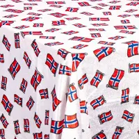 Borg Living Flaggduk - Velourduk med Norsk flagg - Nervøs velourduk - Pakke med 3 meter
