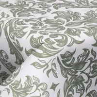 Borg Living Tekstil voksduk med akrylbelegg - 30 meter på rull - Blå Damask - 140 cm bred tekstilduk