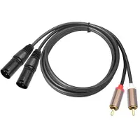24.Se Lydkabel 2 RCA hann til 2 XLR hann 1,5 m