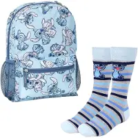 Cerda Group Stitch Designsett Med Fritidsryggsekk Og Stripete Sokker