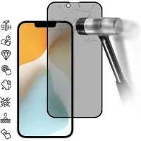 Mtp Products iPhone 16e/17e Privacy Full Cover Beskyttelsesglass - Svart Kant