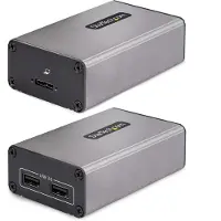 StarTech.com Startech 2-Port USB 3.0 Extender over OM3 Multimode Fiber, LC/LC, 2x 5Gbps USB-A Hub, 350m (1150ft) Range, Durable USB Fiber Optic Extender, Incl. 2x 10G MMF SFP+ modules - Optical USB Extender (F350