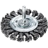 Lessmann Snoet Rundbørste RPM 25000 Ø75x12mm med 6mm skaft STH 0,50 mm - (10 stk.)