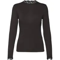 Vero Moda Rosa Langarmet T-skjorte Med Høy Hals