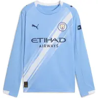 Puma Manchester City 25/26 Long Sleeve Home Jersey Youth, Clothing, Light Blue/White, 9-10Y