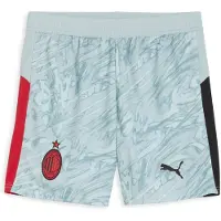Puma AC Milan 25/26 Goalkeeper Shorts Youth, Clothing, Modern Mint/Red, 5-6Y