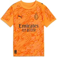 Puma AC Milan 25/26 Goalkeeper Jersey Youth, Clothing, Heat Fire/Black, 9-10Y