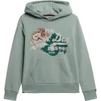Superdry for woman. W2012406A Sweatshirt Tokyo green (S), Casual, Cotton