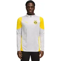 Puma Borussia Dortmund Training Quarter-Zip Top Men, Sport, Silver Mist/Faster Yellow, XXL