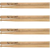 Los Cabos 8A Red Hickory Wood Tip Drumsticks 2 Pair Pack