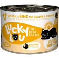 Lucky Lou Økonomipakke Voksen 24 x 200 g - Sterilisert fjørfe og storfekjøtt