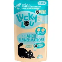Lucky Lou Kitten 16 x 125 g - Fjærkre & ørret