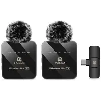 24hShop Puluz Trådløse mikrofoner med mottaker for enheter med USB-C