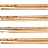 Los Cabos 5A Red Hickory Wood Tip Drumsticks 2 Pair Pack