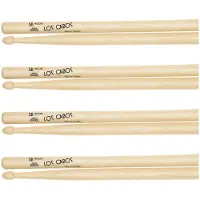 Los Cabos 5B Hickory Wood Tip Drumsticks 2 Pair Pack