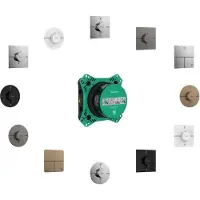Hansgrohe HG ShowerSelect Comfort E - termostat t indbygn.m afspær t 2 udtag Mat sort