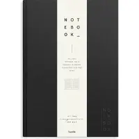 Adlibris Notatbok A4 Svart tekstil, Linjert, Burde