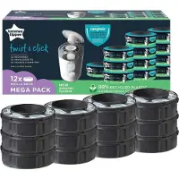 Tommee tippee Sangenic Bleposer - Twist&Click Refill - 12-Pack - - OneSize - Bleiespann og vesker