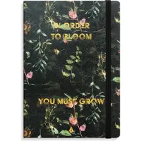 Adlibris Notatbok A5 Blomst Deluxe, Linjert, Burde