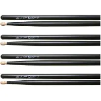 Los Cabos Next Generation Maple Black 4-7 Wood Tip Drumsticks 2 Pair Pack