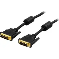 Deltaco DVI skjermkabel, DVI-D output til DVI-D output, 2m
