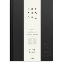 Adlibris Notatbok A5 Svart tekstil, Linjert, Burde