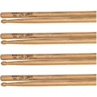 Los Cabos Rock Red Hickory Wood Tip Drumsticks 2 Pair Pack