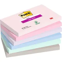 3M Notes, Post-it, Super sticky, assorteret 127x76mm, pakke a 6 stk