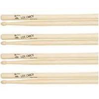 Los Cabos 5B Intense Hickory Wood Tip Drumsticks 4 Pair Pack