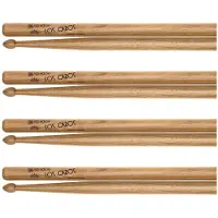 Los Cabos 2B Red Hickory Wood Tip Drumsticks 2 Pair Pack