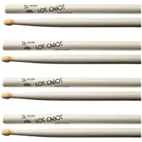 Los Cabos 5A White Dip Hickory Wood Tip 4 Pair Pack