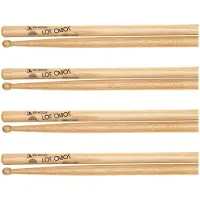 Los Cabos 3A Red Hickory Wood Tip Drumsticks 2 Pair Pack