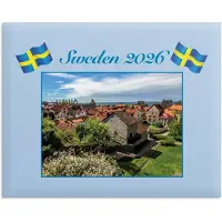 Adlibris Väggkalender 2026 Sweden med kuvert 300x240 mm Burde