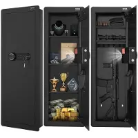 Vevor 42,91" høyveggpistolsafe 4-lags skjult våpensafe med tastatur og fingeravtrykk