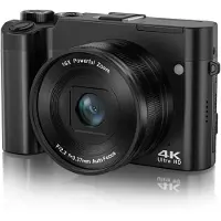 INF 4K Dual Lens-kamera med berøringsskjerm og 32 GB minnekort