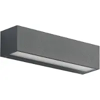Arcchio LED-vegglampe Lengo, 25 cm, 2 lyskilder, antrasitt, CCT