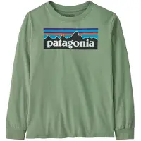 Patagonia P-6 Logo Kids Longsleeve T-Shirt grønn