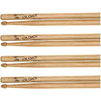 Los Cabos 5B Red Hickory Wood Tip Drumsticks 2 Pair Pack