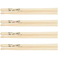Los Cabos 77A Hickory Wood Tip Drumsticks 4 Pair Pack