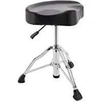 Gear4Music Hydraulisk Trommetrone med Ryggstøtte fra
