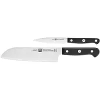 Zwilling Gourmet knivsett, skrellekniv 10 cm + santokukniv 18 cm, 2 stk.