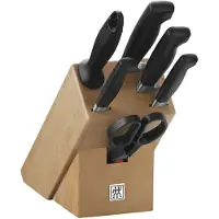 ZWILLING 35066-000-0, Kniv / Skjærer blokk sett, Smidd stål, Plast, Tre, Rustfritt stål, Tre
