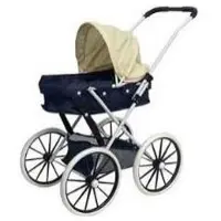 Madej Barnevogn store hjul-kurv gran-beige 011762 82977