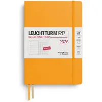 Adlibris Weekly Planner & Notebook Dotted 2026 A5 Hard Rising Sun Leuchtturm1917