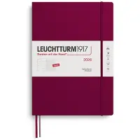 Adlibris Weekly Planner & Notebook 2026 A4+ Port Red Leuchtturm1917