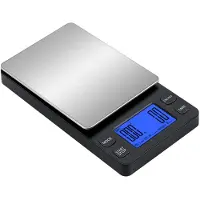 INF Liten, oppladbar digitalvekt 2 kg / 0,1 g Black