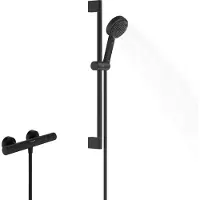 Hansgrohe HG Pulsify Select S - Brusesystem 105 m. termostat & bruserstang 65 cm Mat Sort